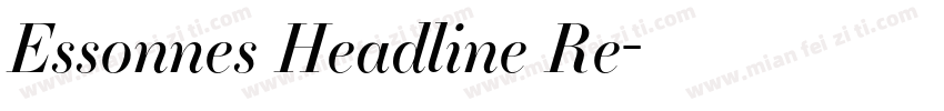Essonnes Headline Re字体转换